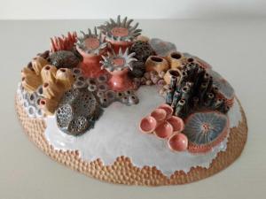Jackie Hunter, Coral Reef, pottery, 21x16.5cm, NFS