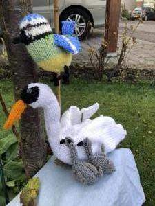 Jess McCafferty,  Dead Plum Tree - Birds, bought & hand spun wool and fleece stuffing, free for children