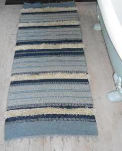 Kristina Taylor, Scandi Rug 1woad & indigo dyed wool, 172x74cm, £400  
