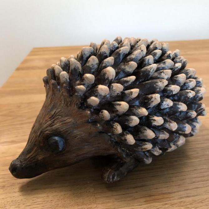 Laura Lindsay, Henrietta Hedgehog. air dry clay and acrylic, 12x22x12cm, NFS